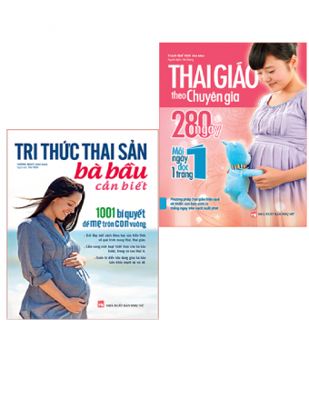 Combo: Tri thuc thai san ba bau can biet _ Thai giao theo chuyen gia 280 ngay - Moi ngay doc mot trang