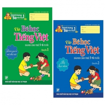 Combo Hanh Trang Be Vao Lop 1 - Vo Be Hoc Tieng Viet - Quyen 1 Va 2 (Bo 2 Quyen)