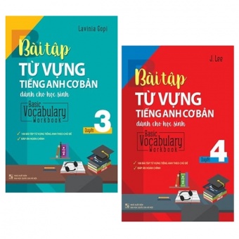Combo Basic Vocabulary - Workbook Primary / Bai Tap Tu Vung Tieng Anh Co Ban - Tap 3 Va 4 (Bo 2 Tap)